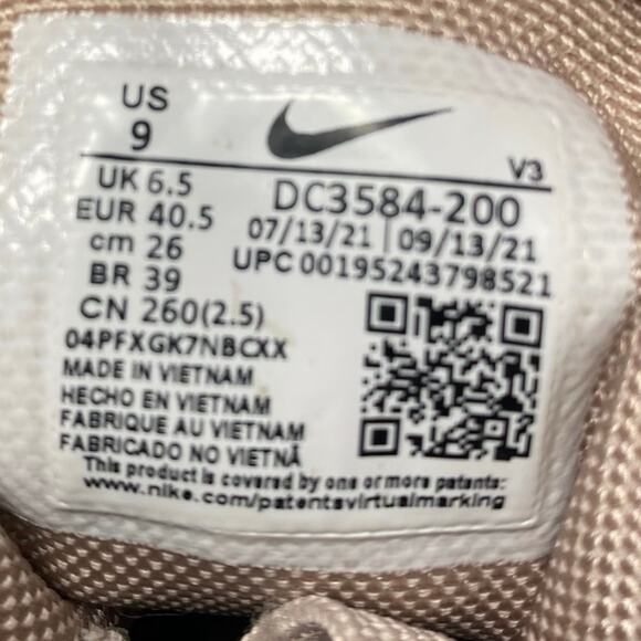 NIKE AIR Force 1 "High Utility 2.0" Fossil Stone Artic Womens Shoes Size 9 - Picture 6 of 12